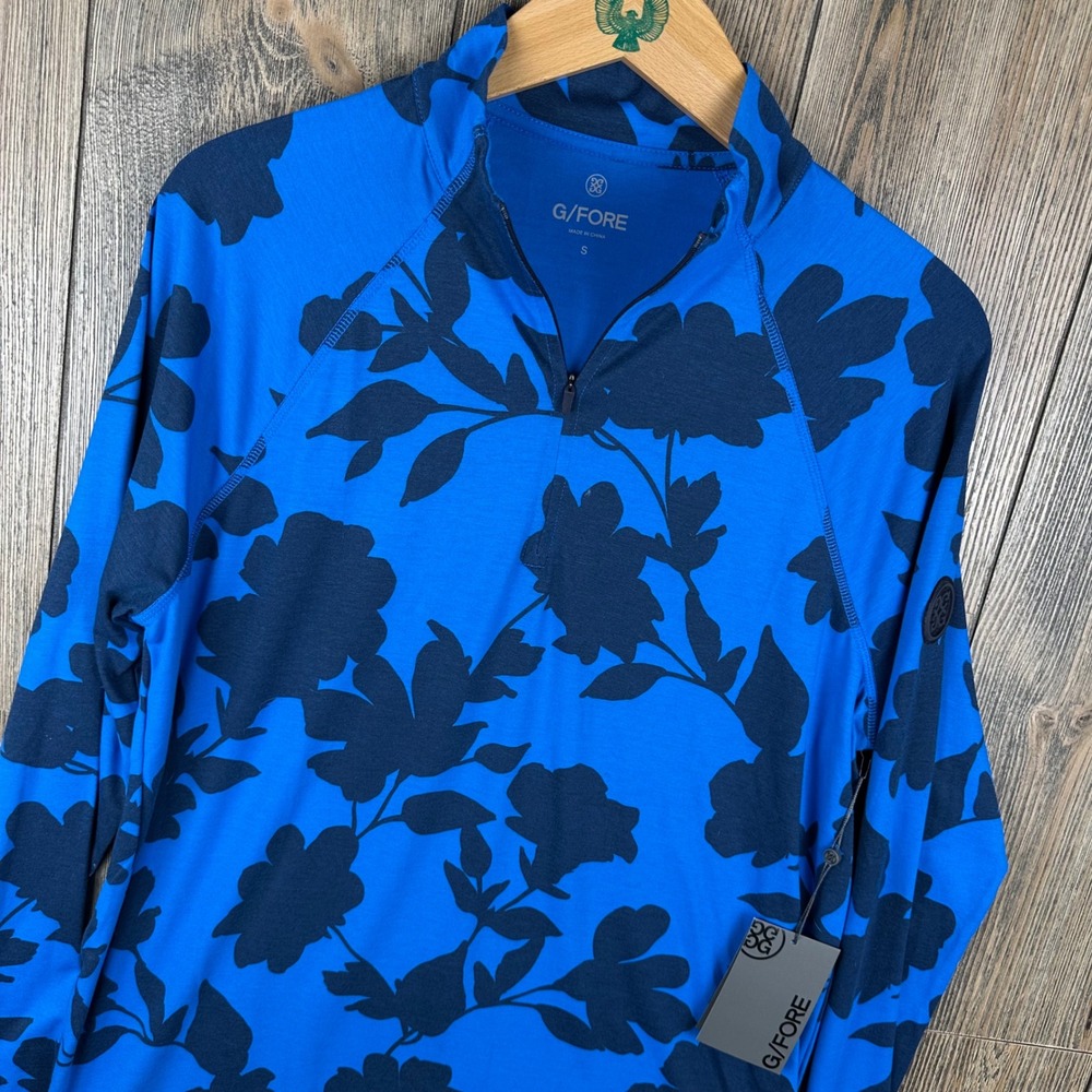 G/FORE Exploded Icon Floral Luxe 1/4 Zip Mid Layer Golf Pullover Mens Small